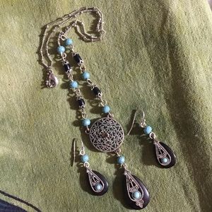 AVON Nina Rocco Necklace & Earrings Set Vintage